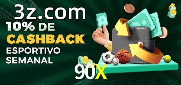 10% de bônus de cashback na 90X